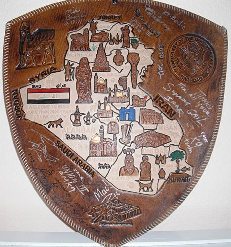 Iraq Leather Map
